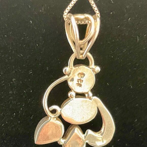 vintage 925 silver and moon stone necklace - Picture 4 of 4